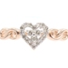 Women's 0.18 Ctw Round Diamond Heart Cluster 10KT Rose Gold Infinity Ring 1.9g