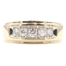 Men's 0.52 Ctw Round Diamond 14KT Yellow Gold 5-Stone Wedding Band Ring SW 7.64g