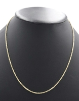 Classic 14KT Yellow Gold 1.7mm High Shine Rope Chain Necklace 20.5" - 7.59g