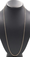 Classic 14KT Yellow Gold 2.3mm Oval Link Cable Chain Necklace 24 1/2" - 5.14g