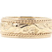 14KT Yellow Gold Ornate Filigree Detailing Rope Edge 7.9mm Heavy Gold Band Ring
