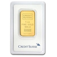 Credit Suisse 1 oz Gold Bar .999