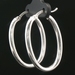 Sterling Silver 925 High Shine Medium 1.3" Women's Silver Oval Hoops Earrings