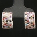 Women's Sterling Silver Multi-Color Round Cut CZ Semi Hoop Stud Earrings 13.4mm
