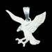 1.2" Sterling Silver 925 Soaring Eagle Detailed Estate Necklace Pendant 3.6g