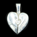 Women's Estate Sterling Silver Opening Heart Engravable Necklace Pendant 