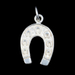 Estate Sterling Silver 925 26.2mm Lucky Horseshoe Necklace Pendant - 1.79g