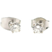 Solitaire 0.25 Ctw Round Cut Diamond 14KT White Gold 3.3mm Classic Stud Earrings