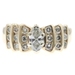 Women's 0.97 Ctw Marquise & Round Cut Diamond 14KT Yellow Gold Estate Ring 4.74g
