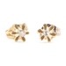 Dainty Solitaire 0.04 Ctw Round Diamond 10KT Gold 4.9mm Buttercup Stud Earrings