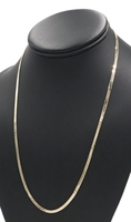 High Shine 14KT Yellow Gold 2.6mm Italy Herringbone Chain Necklace 20.5" NW - 7g