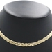 Women's Fancy 14KT Yellow Gold 6.6mm Braided Woven Herringbone Necklace 16" 10g