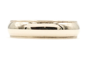 High Shine 14KT Yellow Gold 5.8mm Milgrain Wedding Band Ring Size 11.5 - 5.52g