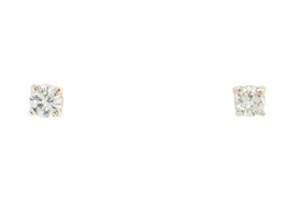 1/8 cttw Round Brilliant Cut Diamond 14KT Yellow Gold Solitaire Stud Earrings