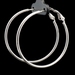 Classic Sterling Silver 1.5" Plain Large Women's 925 Round Hoop Earrings