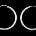 Classic 925 Sterling Silver 1.2" Plain Medium Women's Round Hoop Earrings 1.7g