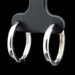 Women's Classic 925 Sterling Silver 17.7mm Huggie Style Round Hoop Earrings 2.2g