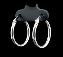 Classic Sterling Silver 21mm Plain Medium Women's 925 Round Hoop Earrings 