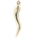 Classic High Shine 14KT Yellow Gold 32mm Italian Horn Cornicello Pendant 0.71g