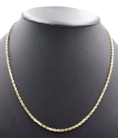 High Shine 14KT Yellow Gold 2.3mm Classic Rope Chain Necklace 20" by OR - 13.81g