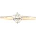 Women's Solitaire 0.29 Ct Oval Cut Diamond 14KT Yellow Gold Engagement Ring 1.7g