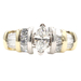 1.02 ctw Marquise, Princess, & Baguette Diamond Platinum and 18KT Gold Ring 8.9g