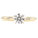 Classic Solitaire 0.46 Ct Round Diamond 14KT Yellow Gold Engagement Ring 2.15g
