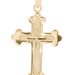 Religious 14KT Yellow Gold 29.4mm High Shine Classic Cross Necklace Pendant 0.9g
