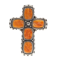 RARE! Waldeck Johnson Sterling Silver 925 Spiny Oyster 45.9mm Pendant / Pin