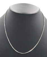 Estate Sterling Silver 925 2mm Wide Classic 20" Silver Box Chain Necklace - 10g