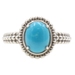 Sleeping Beauty Turquoise Rhodium Over Sterling Silver Ring