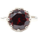 Women's Stunning Sterling Silver 925 Round Red Cubic Zirconia Solitaire Ring