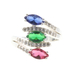 Women's Sterling Silver Round and Marquise Cut 5 Row Colorful 925 Ring Size 7.5