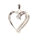 Women's Estate 10KT White Gold 0.18 ctw Round Single Cut Diamond Heart Pendant 