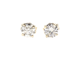 1/2 cttw Round Brilliant Cut Diamond 14KT Yellow Gold Solitaire Stud Earrings