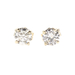 1/2 cttw Round Brilliant Cut Diamond 14KT Yellow Gold Solitaire Stud Earrings