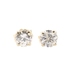 1/2 cttw Round Brilliant Cut Diamond 14KT Yellow Gold Solitaire Stud Earrings