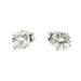 1/2 cttw Round Brilliant Cut Diamond 14KT White Gold Solitaire Stud Earrings