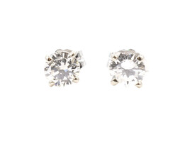 1/2 cttw Round Brilliant Cut Diamond 14KT White Gold Solitaire Stud Earrings