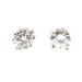 1/2 cttw Round Brilliant Cut Diamond 14KT White Gold Solitaire Stud Earrings