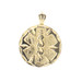 14KT Yellow Gold Diabetic Medical ID Medallion Round Tag for Diabetes Pendant 
