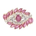 Fancy 1.30 Ctw Oval & Marquise Natural Ruby with Diamond Accents 14KT Gold Ring