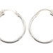 Classic Sterling Silver 0.8" Wide Plain Large Women's 925 Round Hoop Earrings