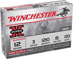 Winchester Super-X 12 GA-3" 00 Buck 15 Pellet 5-Rounds