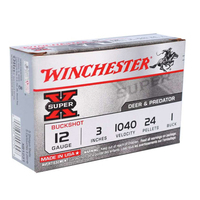 Winchester Super-X 12 Gauge Ammo 3” #1 Buffered Buck Shot