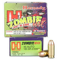 Hornady .45 ACP Zombie Max Ammunition 20 Rounds Z-Max HP 185 Grains