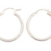 Classic Sterling Silver 22mm Wide Plain Large Women's 925 Round Hoop Earrings