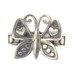 Estate Sterling Silver Detailed Butterfly with Hearts 925 Women's Ring - 3.4g