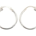 Classic Sterling Silver 0.8" Plain Wide High Shine Women's Round Hoop Earrings