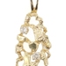 High Shine 14KT Yellow Gold 0.07 Ctw Round Diamond 1" Nugget Statement Pendant
